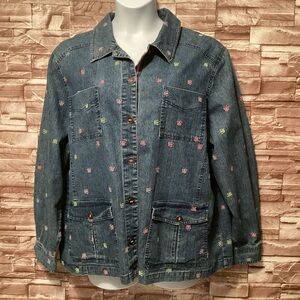 Alfred dunner Jacket with Floral Embroidery 18 W